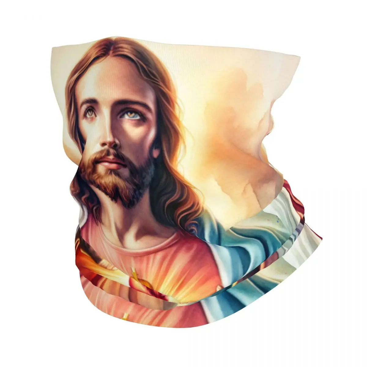 Catholic Saint Jesus Christ Wrap Scarf Accessories Neck Gaiter Christian Religious Bandana Hiking Sports Balaclavas Windproof