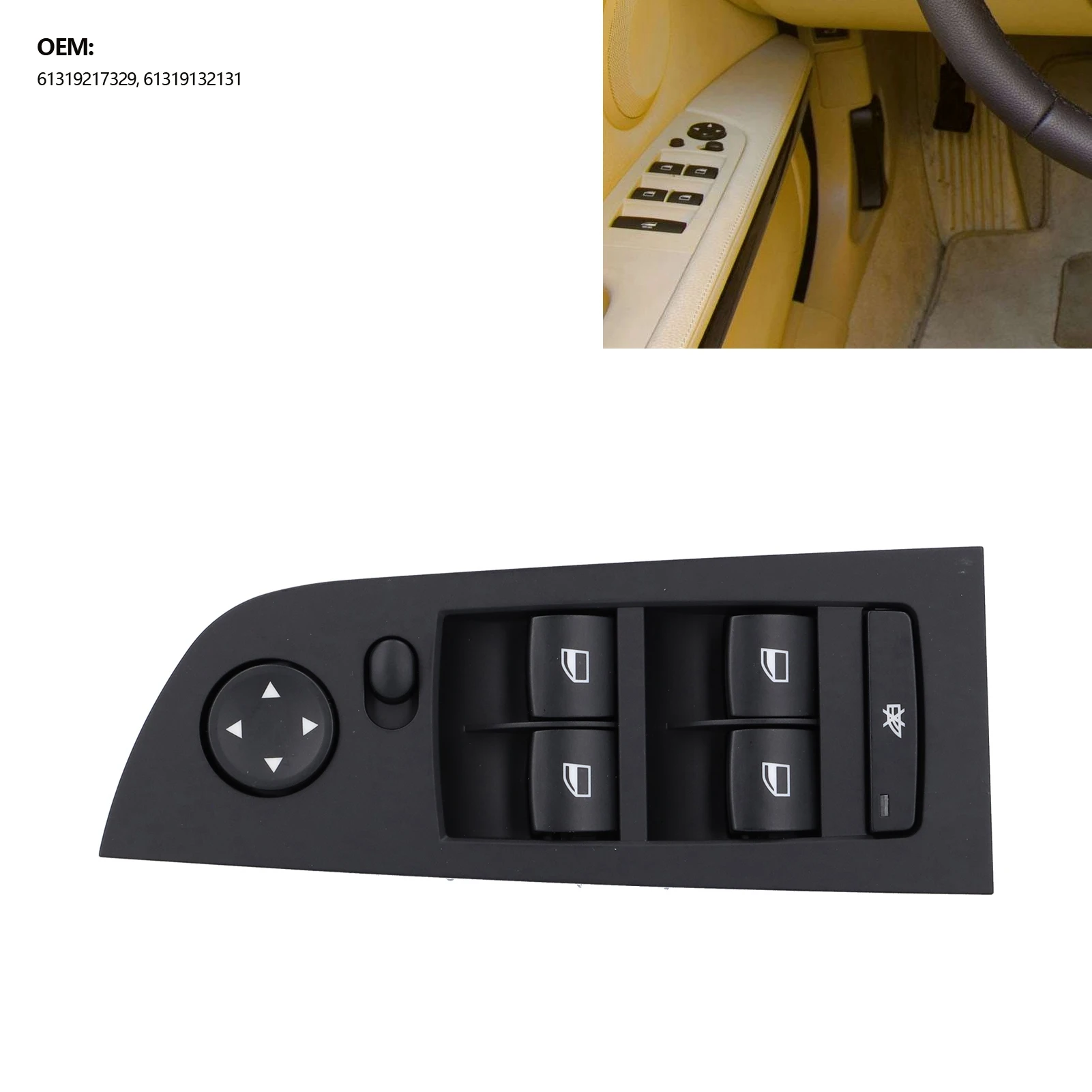 Power Window Control 61319217329 Replacement Fit for 3 Series E90 E91 Window Button Window Control