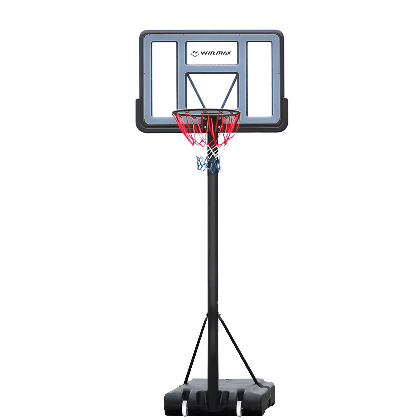 فوز YTYIN. ماكس كرة السلة المحمولة هوب ارتفاع قابل للتعديل 4.9ft-10ft كرة السلة حامل اللوحة الخلفية نظام للشباب والكبار