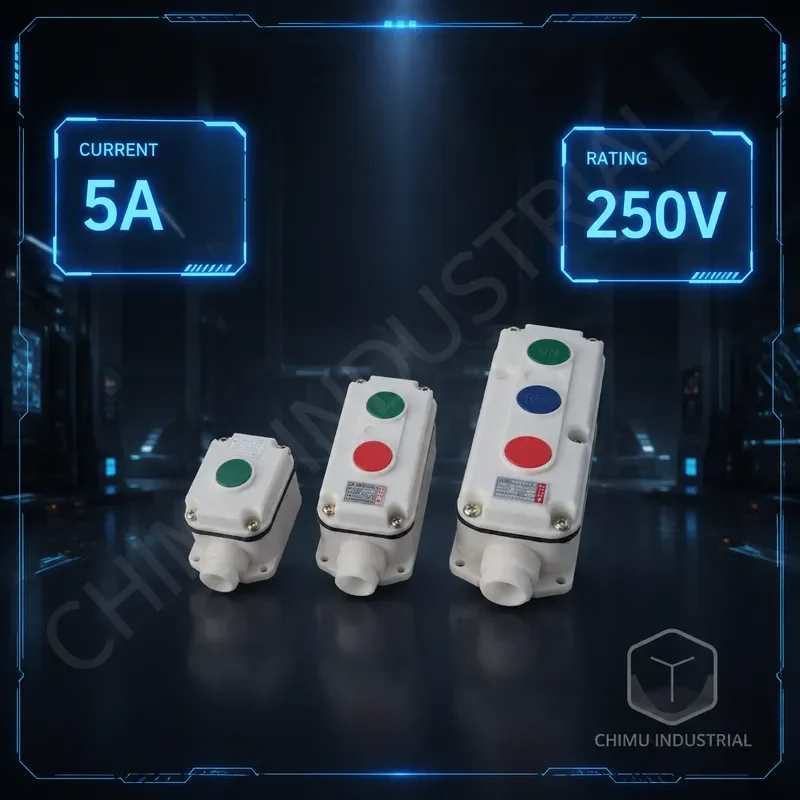 【CHIMU INDUSTRIAL】 for LA5821 Control Button Switch Box Waterproof 1 2 3 Position Start Stop Auto Reset