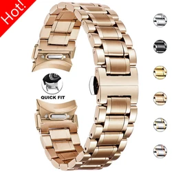 No Gaps Stainless Steel Strap for Samsung Galaxy Watch 6 Classic 43 47mm 6/5/4 40 44mm Metal Band Quick Fit for Watch 5Pro 45mm