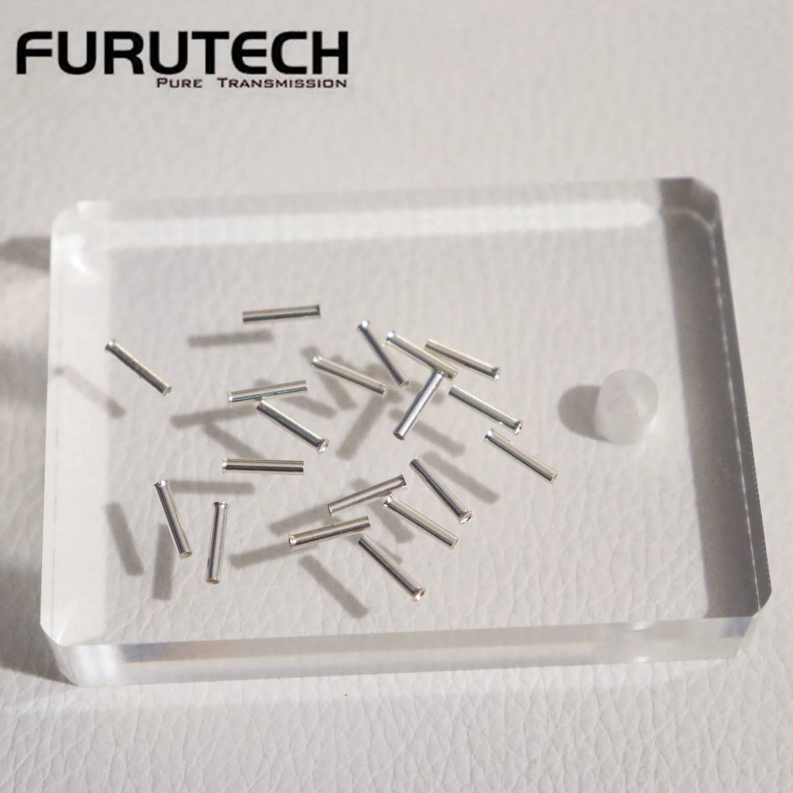 10pcs FURUTECH High Performance cable Crimp Sleeves non-magnetic car audio pressure wire copper tube OCC Silver Plating Harness