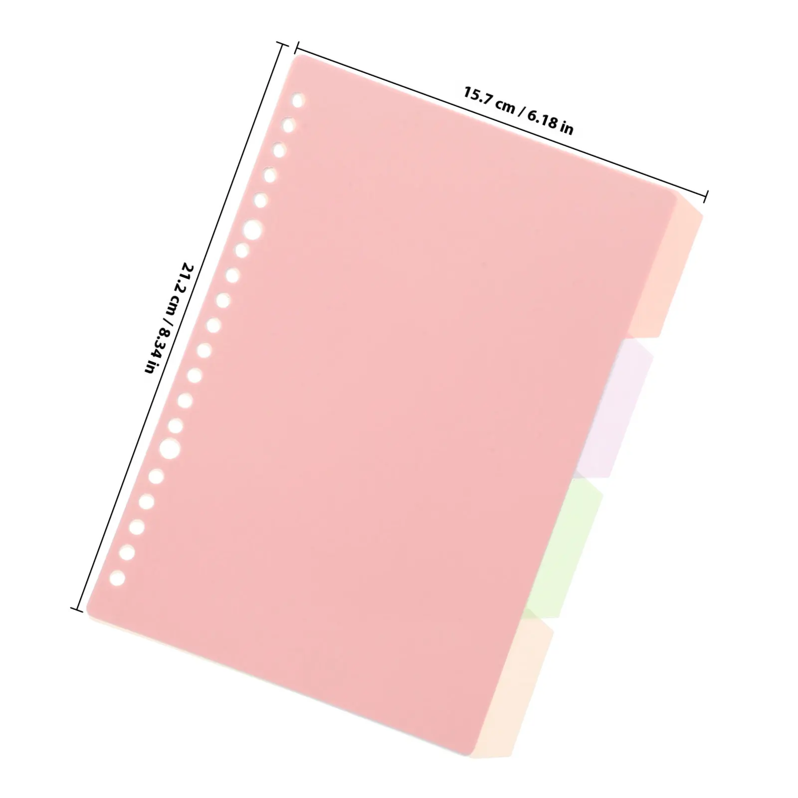 4Pcs PP Binder Dividers Pastel Pink Multi Subject Folder Water Resistant Tabs Organizers for School Office Index Card Dividers