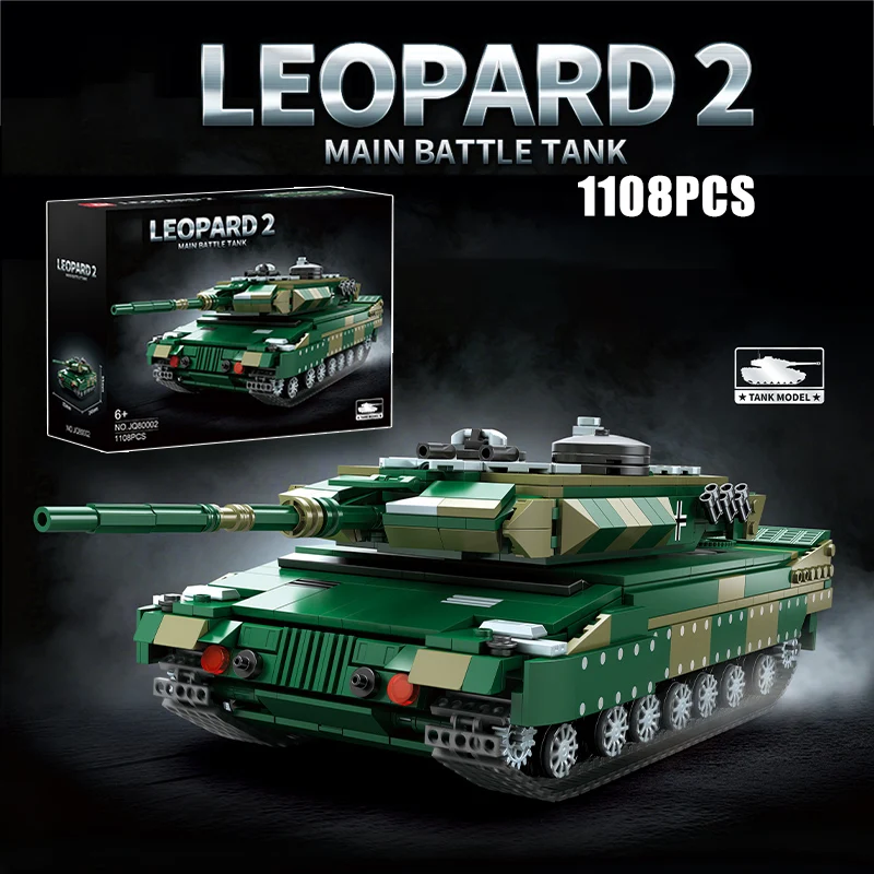 Militär WW2 1000 + Stücke Tiger Schwere Tank Modell Bausteine Technische Leopard II Kampfpanzer Ziegel Spielzeug Für Kinder geschenk