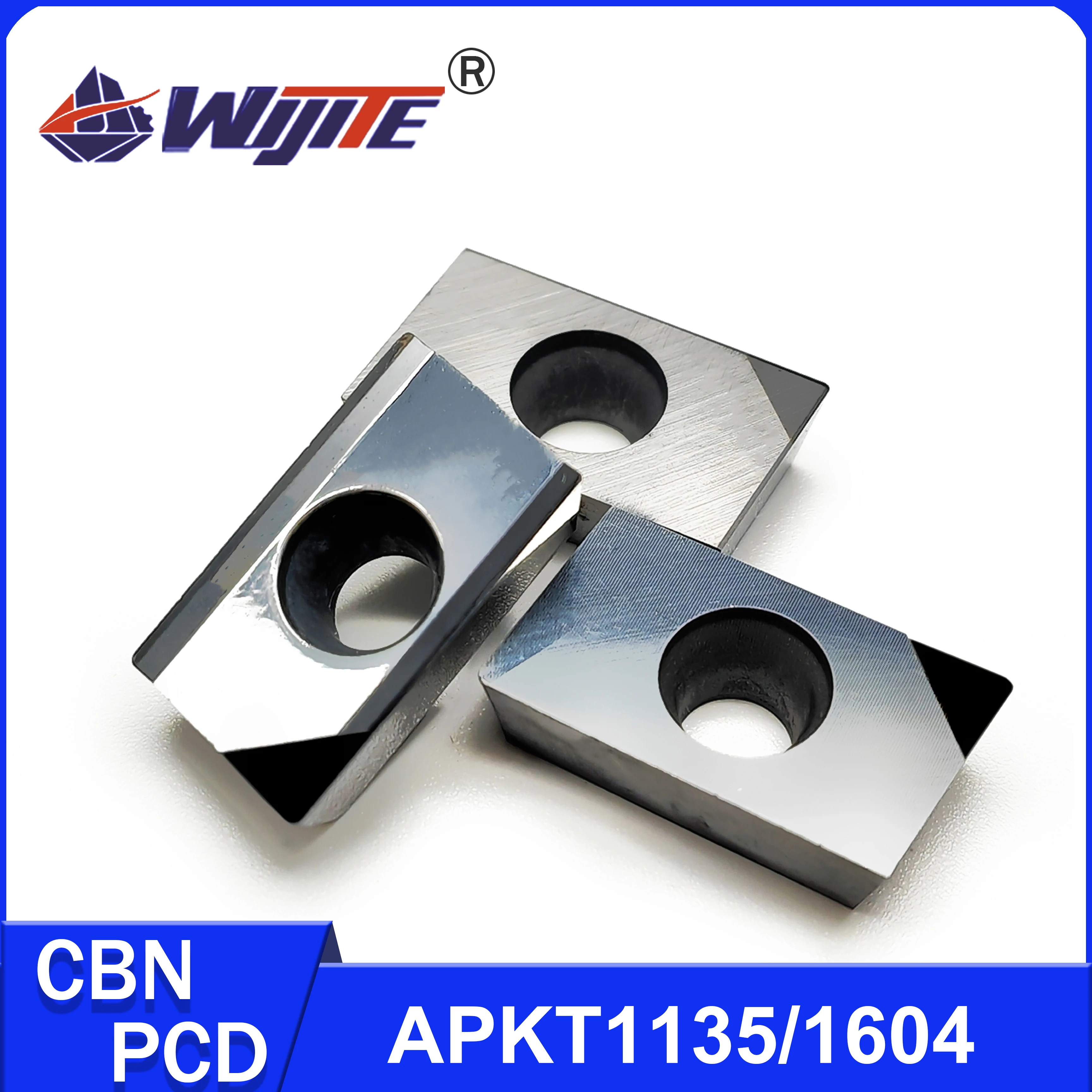 PCD APKT1135 APKT1604 milling cutter for aluminum copper CBN turning tool machining hard steel and cast iron APKT