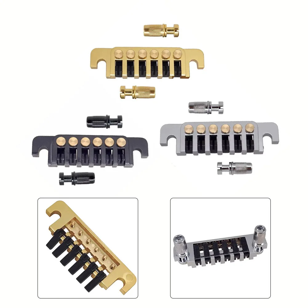 

TP-6 Bridge Stop Bar Saddles Bridge Saddles Bridge Vintage 70\\\\\\'s Bridge Tailpiece New Style Practical To Use