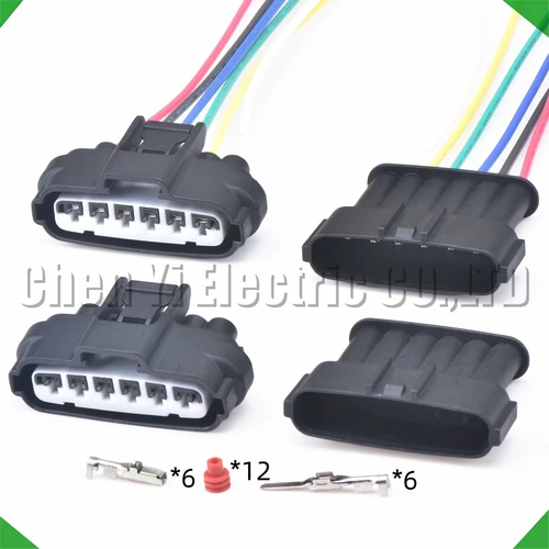 Conector impermeable automático de 6 pines, Pedal de acelerador TPS, Sensor de acelerador, enchufe de arnés de cables 7283-1968-30 90980-11858 para Toyota