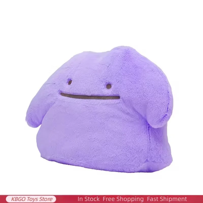 Pokemon Ditto Plush Doll Cute Soft Stuffed Animal Toy Pink Blob Purple Shape Kawaii Fluffy Cuddle Hug Gift For Kids Girls Fans