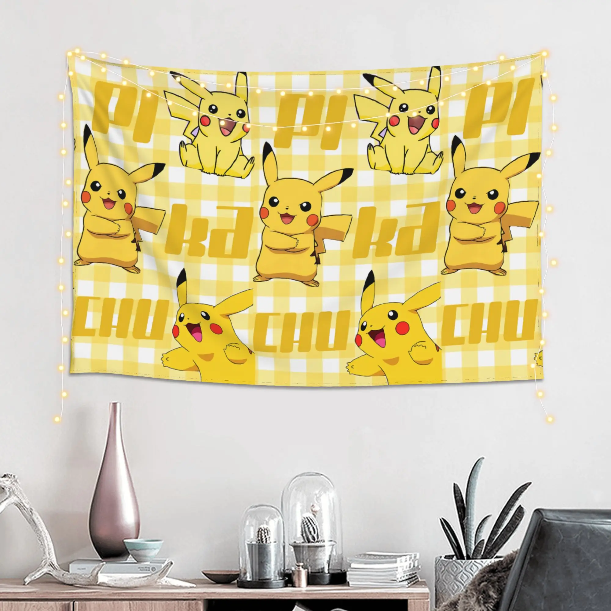 Pokemons Anime Theme Cutecore Tapestry Room decoration Pikachu Home Decoration Tapestry Decor Accessories Cute Room Decor