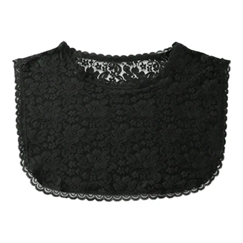 39BD Polyester Lace False Collar with Openwork Pattern and Pullover Closure