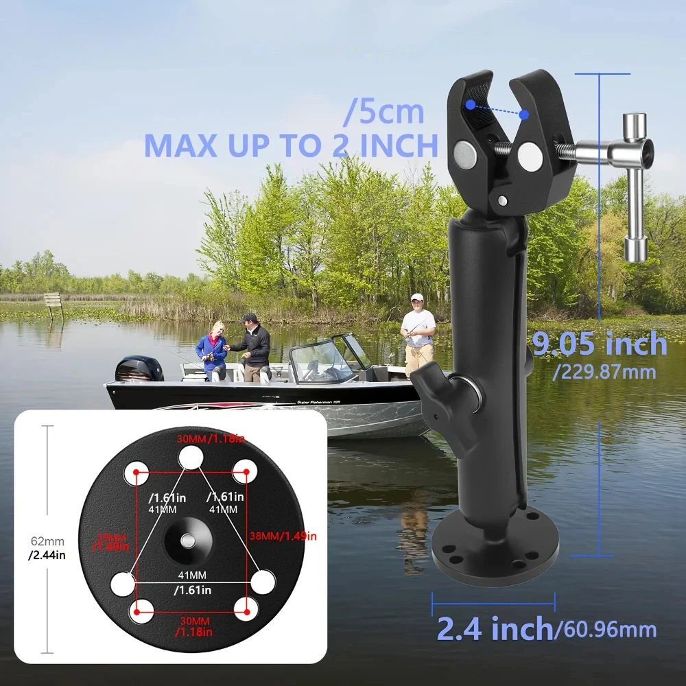 Trolling Motor Stabilizer Support Mount Stabilizer Bracket Accessory Metal Women Parts Adjustable For Pontoon Boats Boating Sail