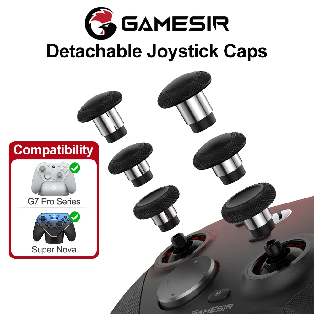 Capuchons de joystick GameSir pour manette G7 Pro Super Nova – 3 paires de capuchons personnalisés avec anneau en acier lisse pour une expérience de contrôle optimale