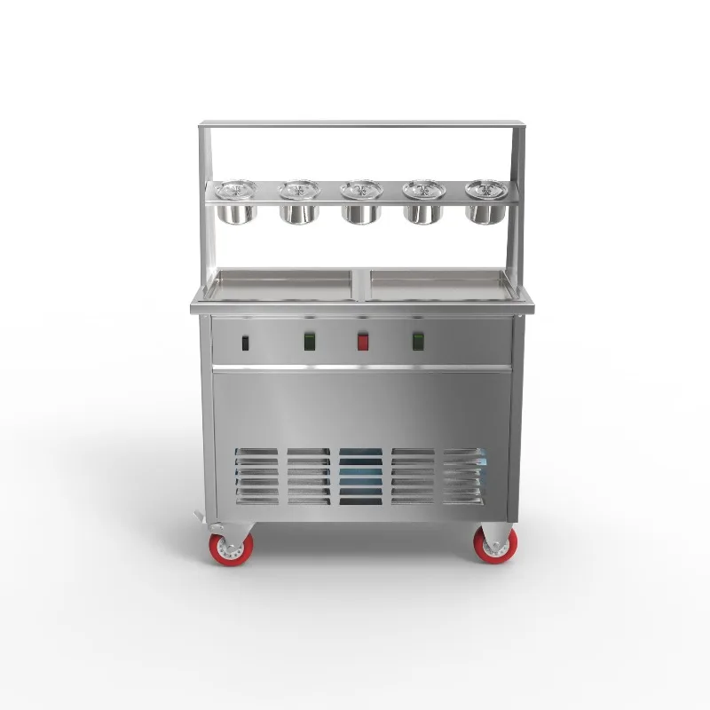 Double boiler fried yogurt machine commercial frying ice machine frying milk fruit machine