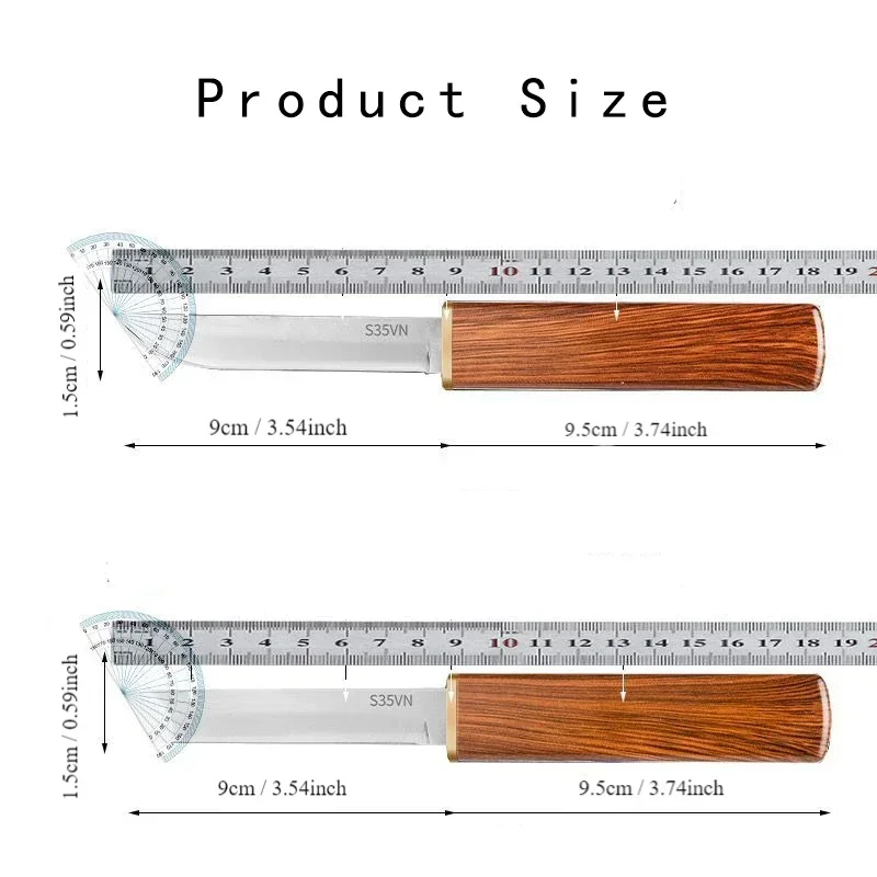Stainless Steel Double Straight Knife Multifunctional Sharp Vegetable Fruit Cleaver Portable Outdoor Cutting Tool Kitchen Gadget