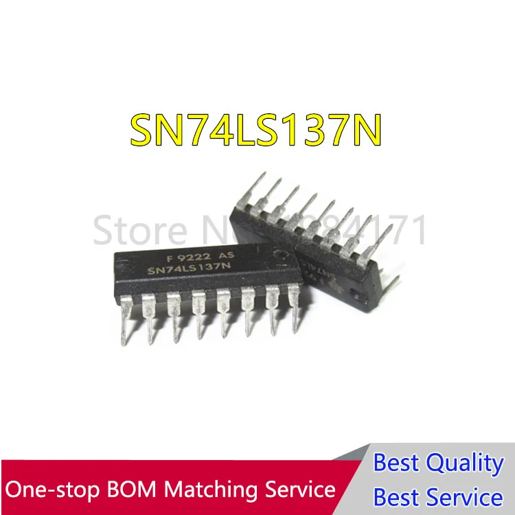 10Pcs SN74LS137N 74LS137 S137N new and original 3-LINE TO 8-LINE DECODERS/DEMULTIPLEXERS WITH ADDRESS LATCHES IC NEW