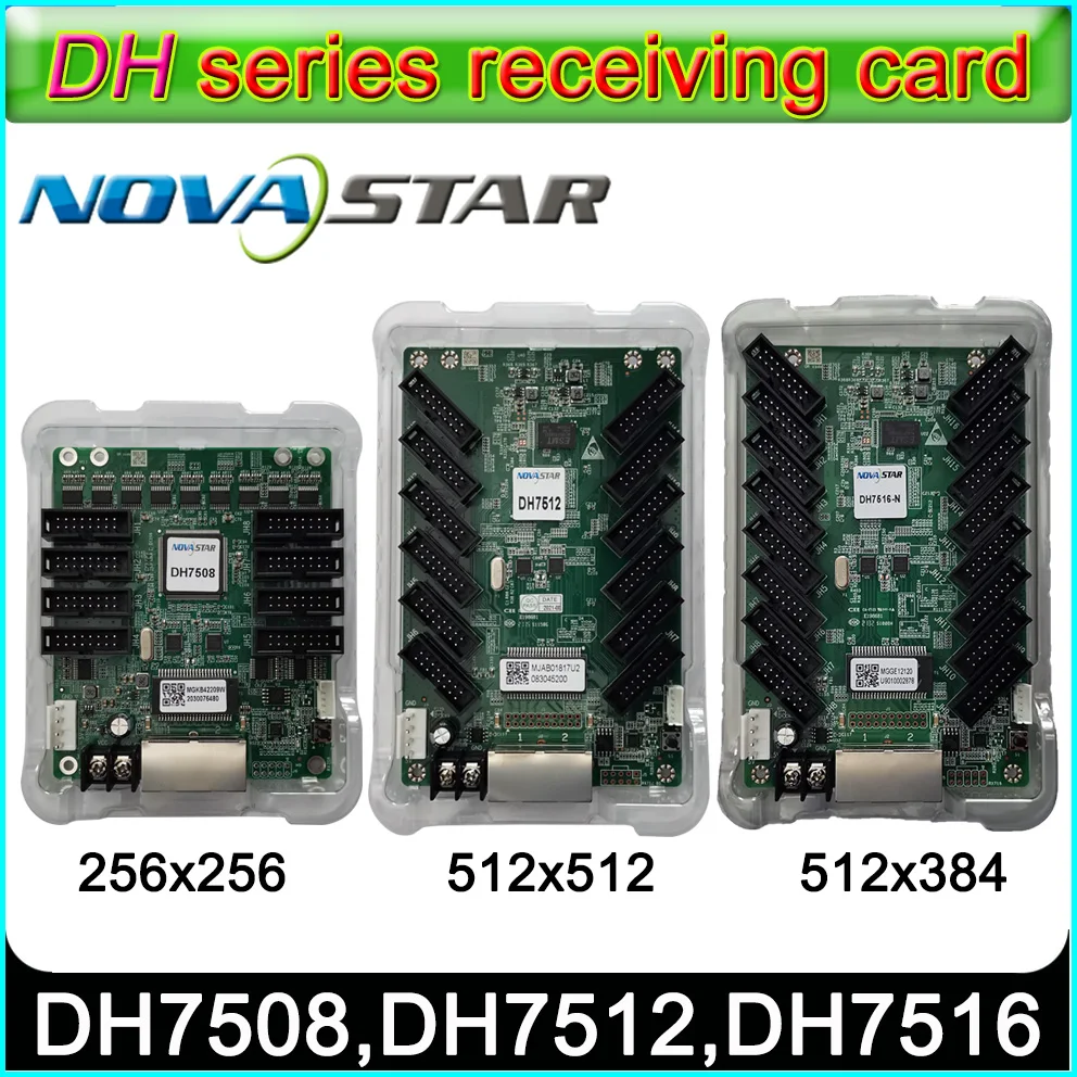 

Novastar DH7508-S/DH7512-S/DH7516-S светодиодный отображает карту приема, поддерживает 1/32 Scan, полный цвет