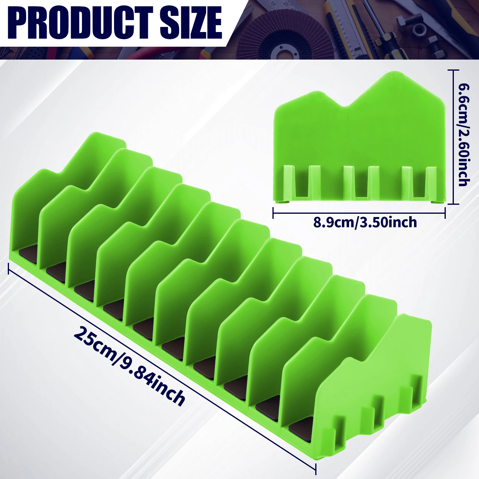 Organizador de alicates con 10 ranuras, estante de herramientas de plástico con Base de goma antideslizante, caja de herramientas para ahorrar espacio, alicates de almacenamiento, cortadores y llaves, 2/4 Uds.