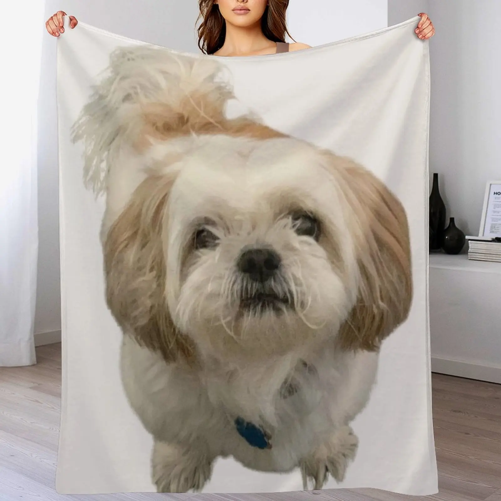 

White shih tzu Throw Blanket Blankets Sofas Of Decoration halloween Hair cosplay anime Blankets