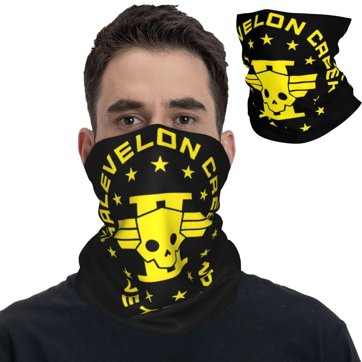 Helldivers 2 Malevelon Veteran Bandana Neck Gaiter Printed Video Game Skull Elite Mask Scarf Headwear Cycling Unisex Adult