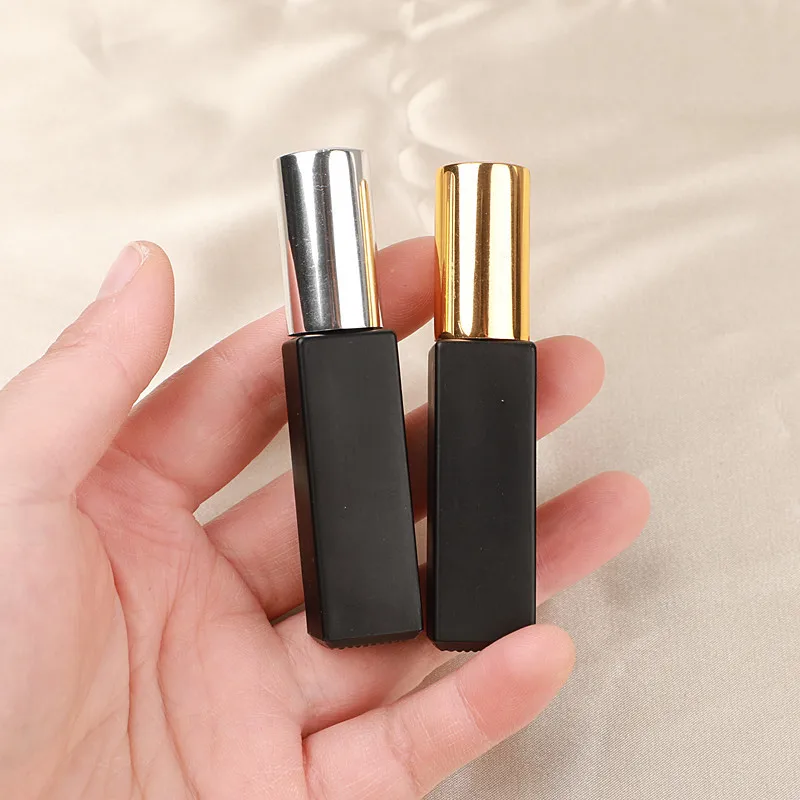 5ml/100ml Matte Black Portable Perfume Bottle Sample Spray Empty Bottle Cosmetics Bottle Sample Test Tube Travel Cosmetic Tool