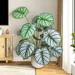 65/100cm monstera planta folha de plástico falso ramo de planta realista ornamental planta artificial interior para decoração de escritório em casa