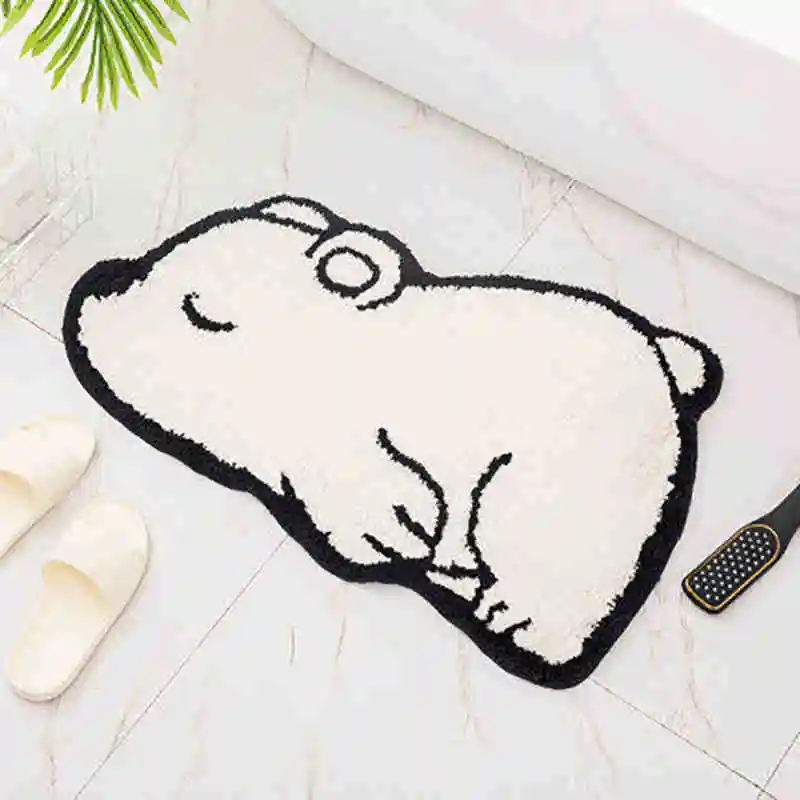 

VIKAMA Cartoon Animal Living Room Entrance Door Bathroom Absorbent, Non-Slip, Dirt Resistant And Easy To Care Carpet Home Decor