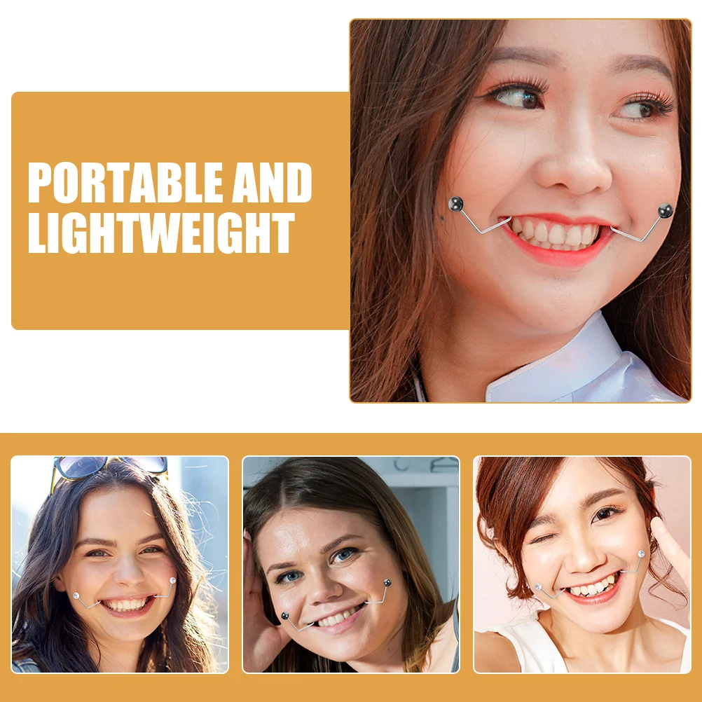 

2Pairs Face Dimple Maker Portable Dimple Trainer for Cheeks Women Effective Facial Muscle Training Tool Facial Exerciser