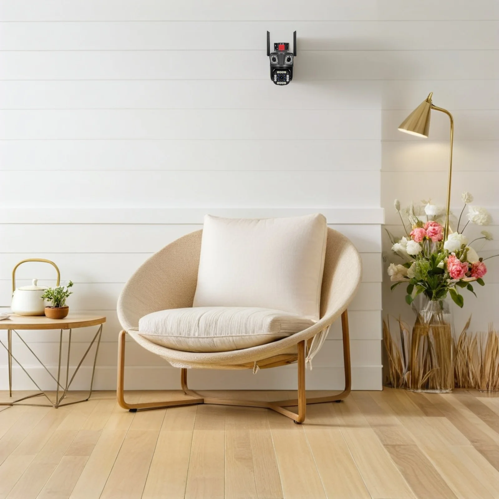 

Three Screen HD Three Lens Wifi Outdoor Pet House Audio Alert Monitoring Adjustable Angle