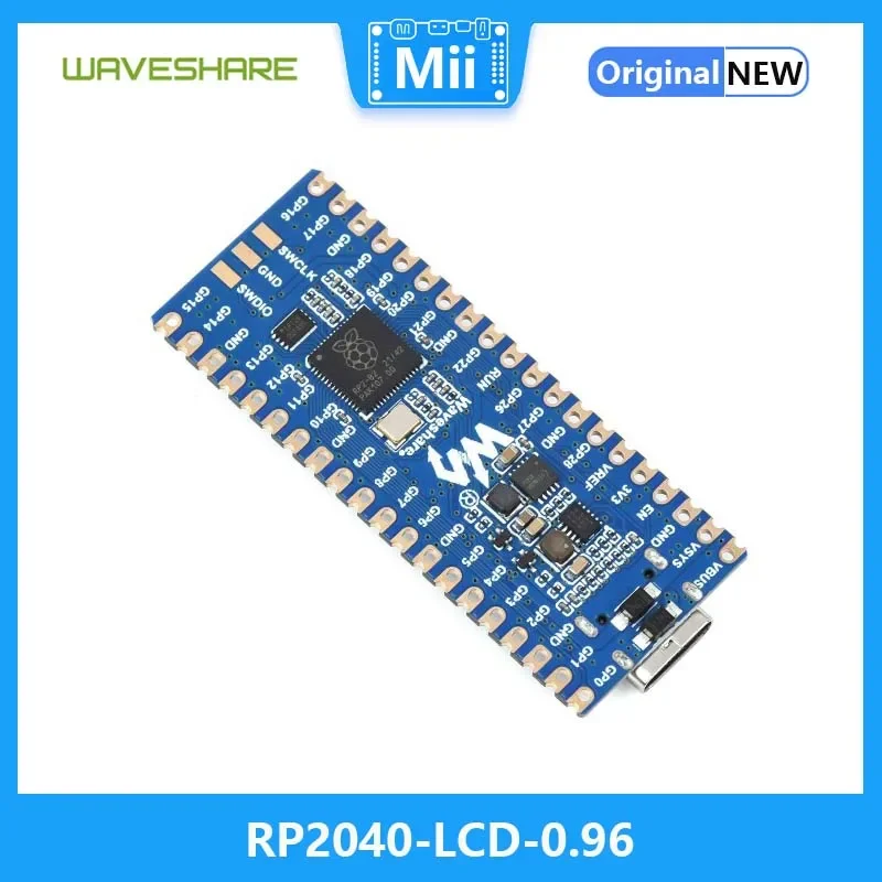 Processeur double cœur à écran d'affichage RP2040-LCD-0.96 65K compatible avec Raspberry Pi PICO