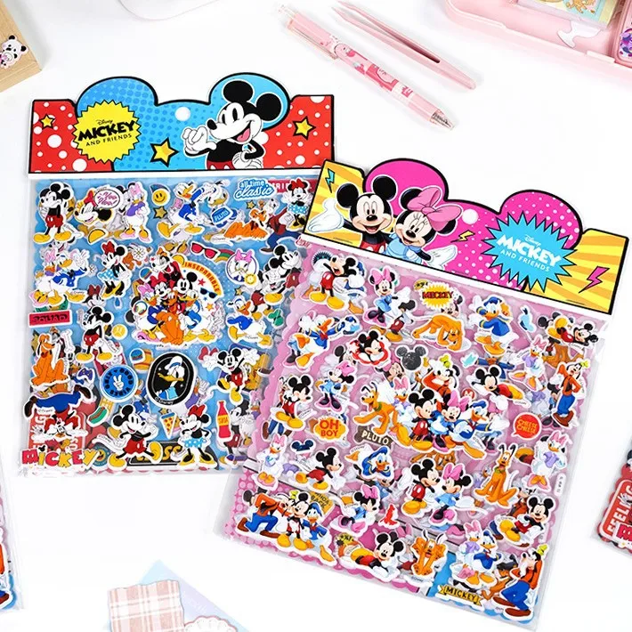 

Cute Mickey Minnie 3D Bubble Sticker Cartoon Children's Decompression Phone Case Decoration Stationery Supplies Gift