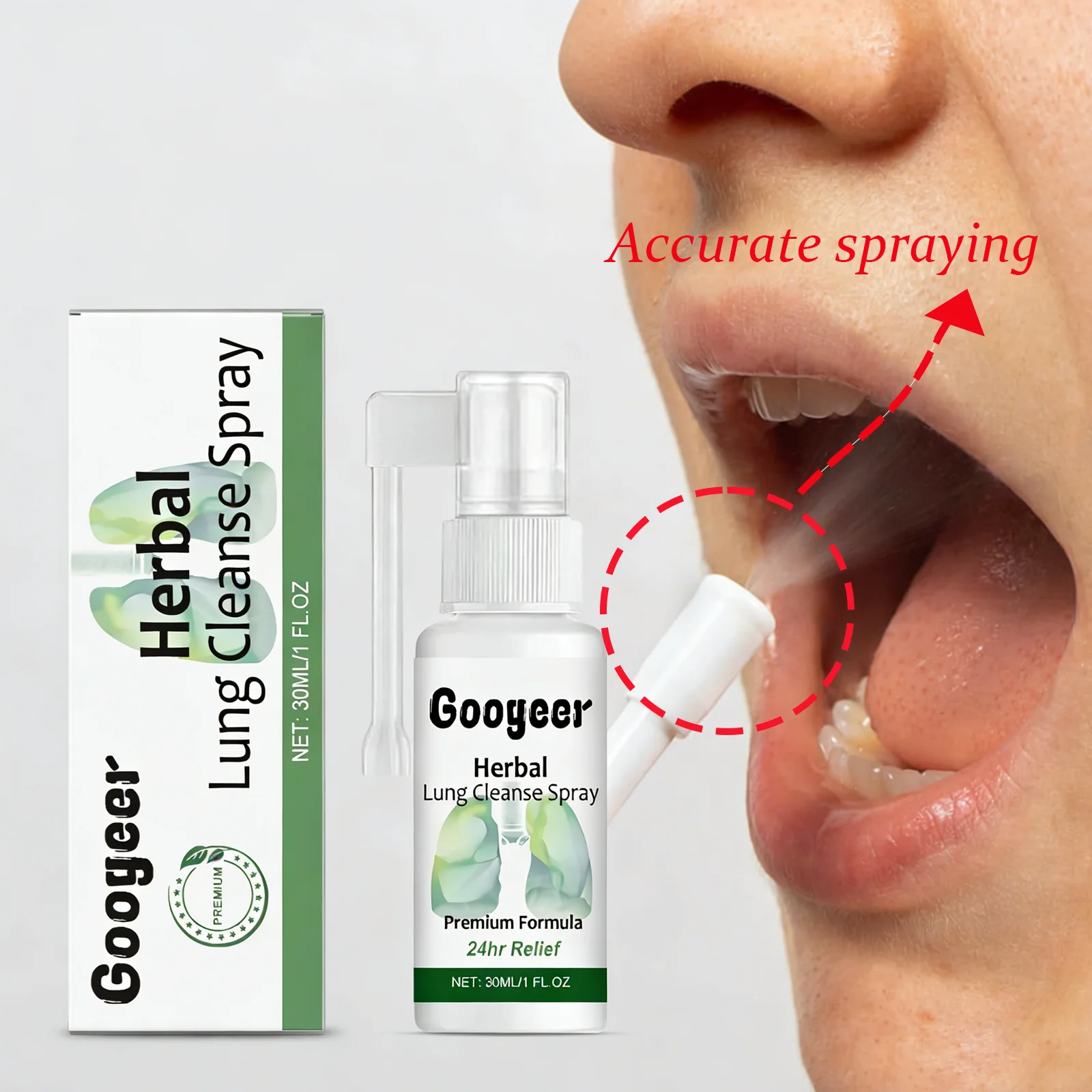 

30ml Herbal Lung Cleanse Spray | Natural Lung Support Mist | Herbal Breathe Health Care for Daily Respiratory Cleanse - Roxelis