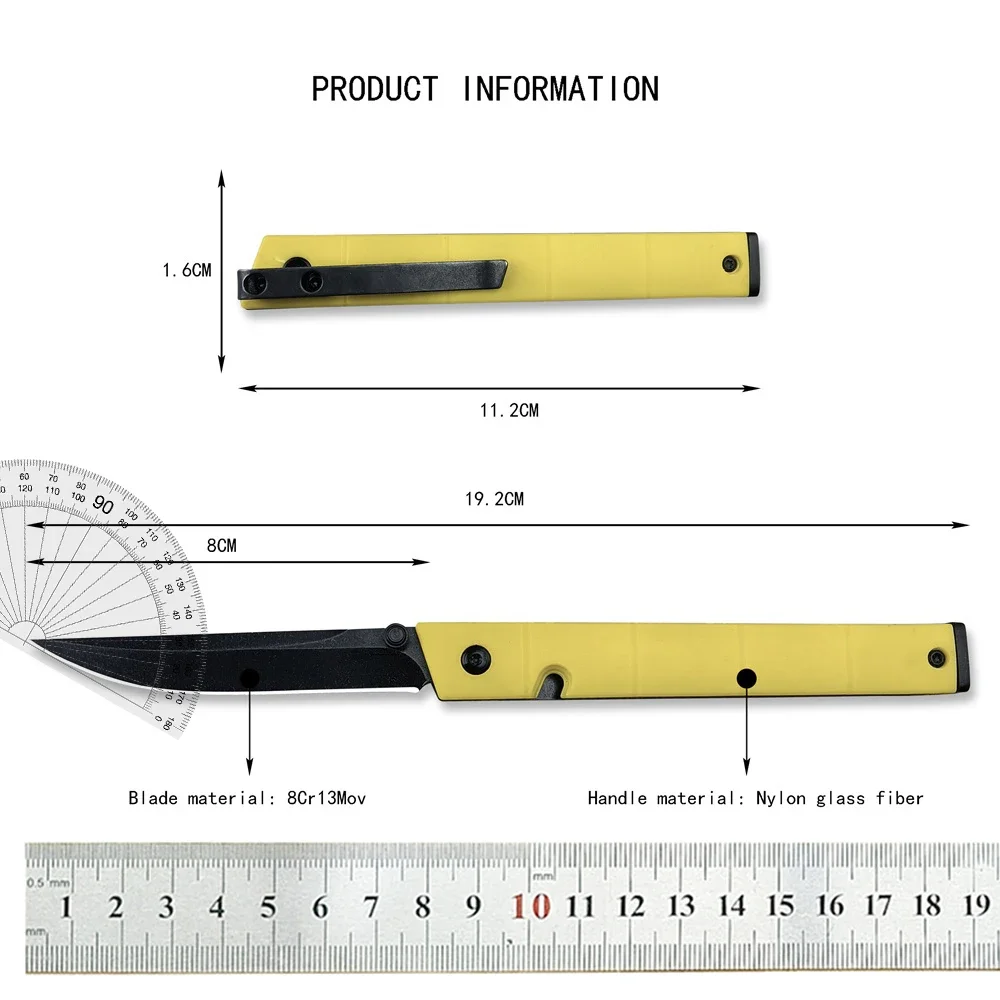 CEO 7096 Tactical Folding Knife Outdoor Camping Hunting Fishing Knife 8Cr13Mov Blade Fiberglass Handle Survival Edc Pocket Tool