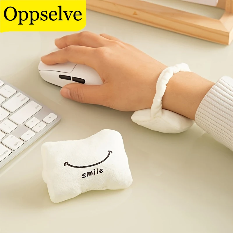 Cute Expression Wrist Rest Mini Pillow Support Comfortable Reduce Fatigue Anti-Wear Wrist Protector Mouse Pad Office Supplies