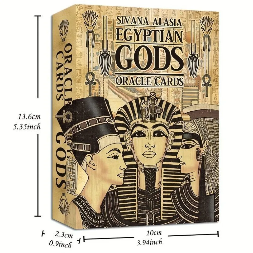 Egyptian Gods Oracle Cards - Ancient Egypt Divination Deck 12.6*8.9cm for Meditation, Guidance - Papyrus Art Style - view 2
