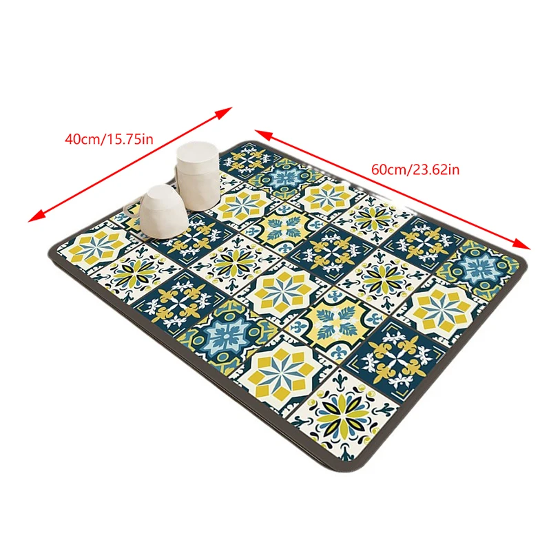 1PC Large Kitchen Super Absorbent Mat Coffee Dish Draining Mat Drying Mat Quick Dry Bathroom Drain Pad Kitchen Faucet Placemat