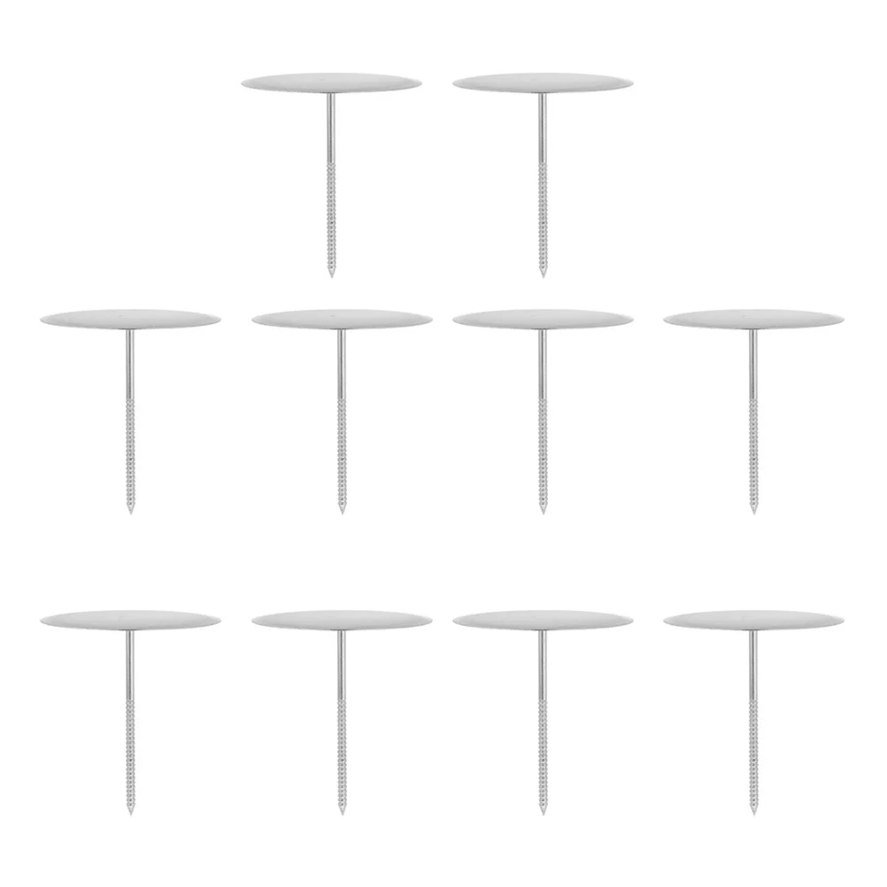 

10Pcs Cake Flower Decorating Nails Stainless Steel No Harm Odorless Reusable Perfect Gifts for Bakers Silver Cake Flower Nails