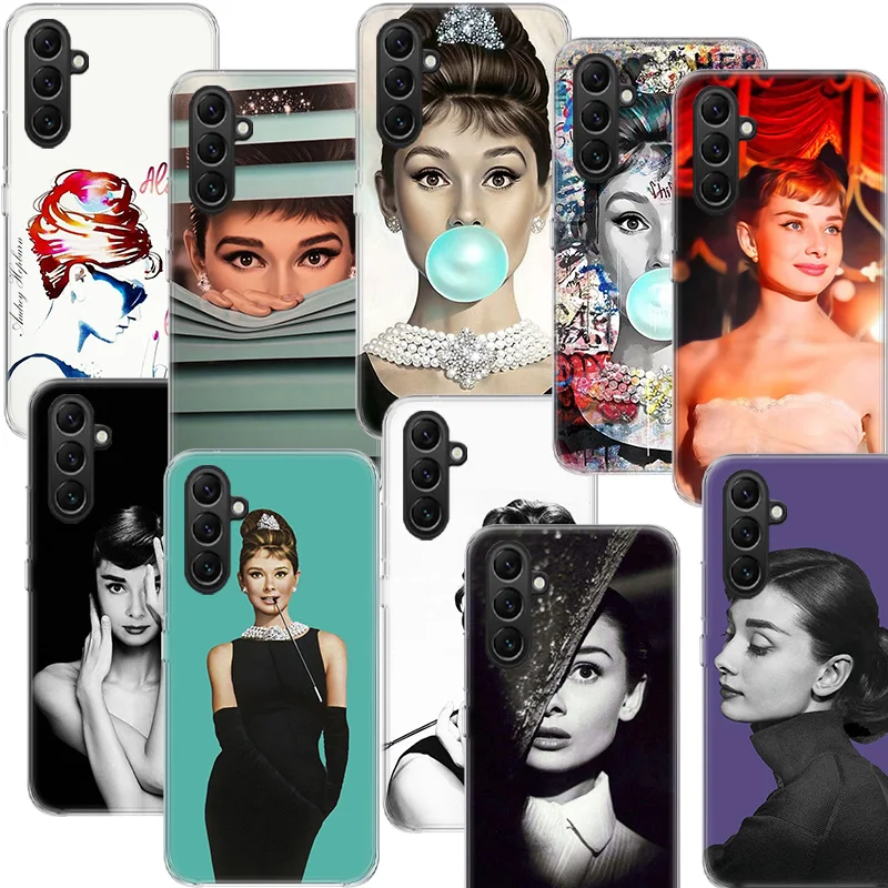 Audrey Hepburn Phone Case Samsung Galaxy A70 A50 A40 A30 A20E M30S M31 M21 M12 J8 J6 J4 M32 M52 M51 A90 A80 A20S M11 A10S Capa