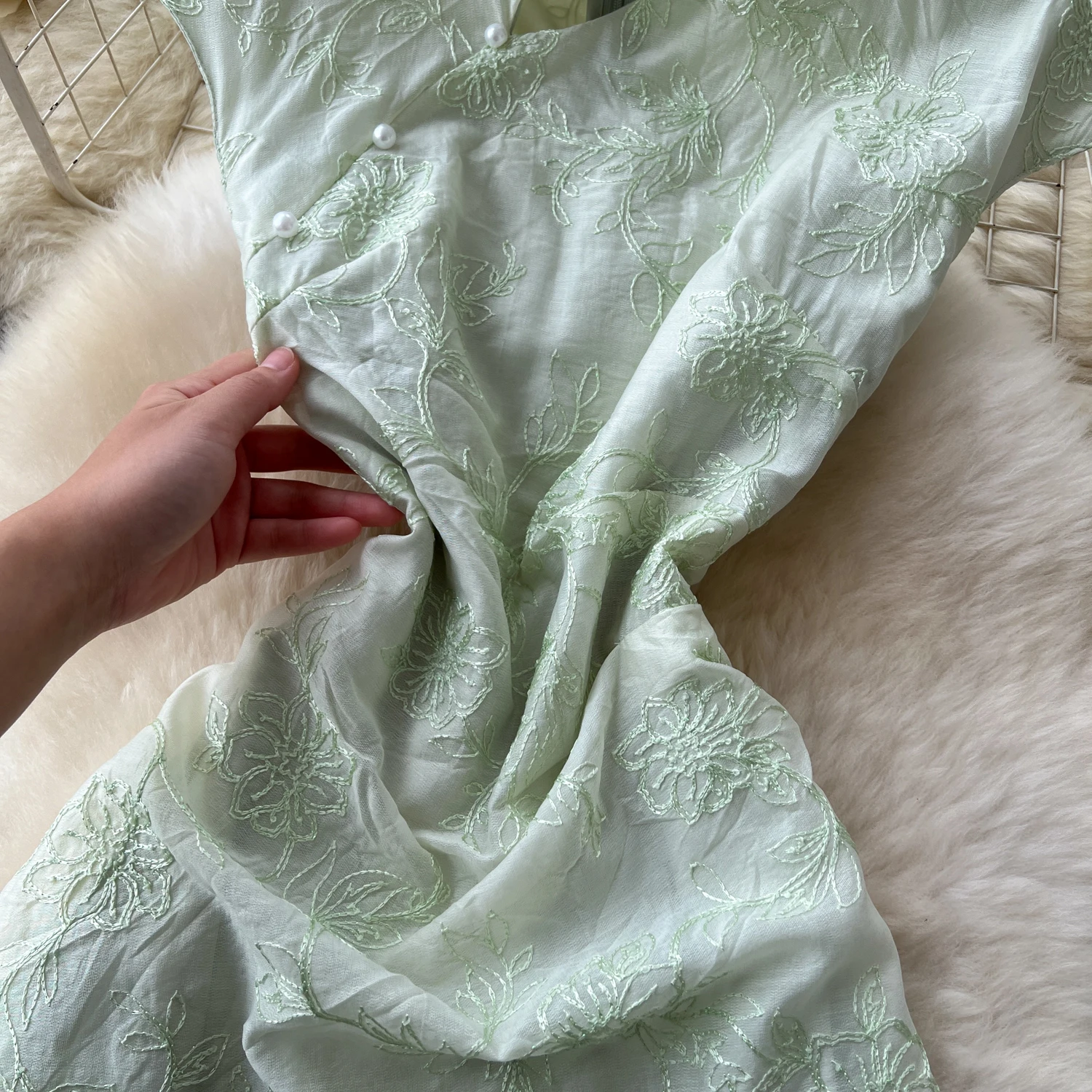 Chic jacquard asimmetrico vintage Elegante fata moda coreana Boho Prendisole abbigliamento donna Abito lungo