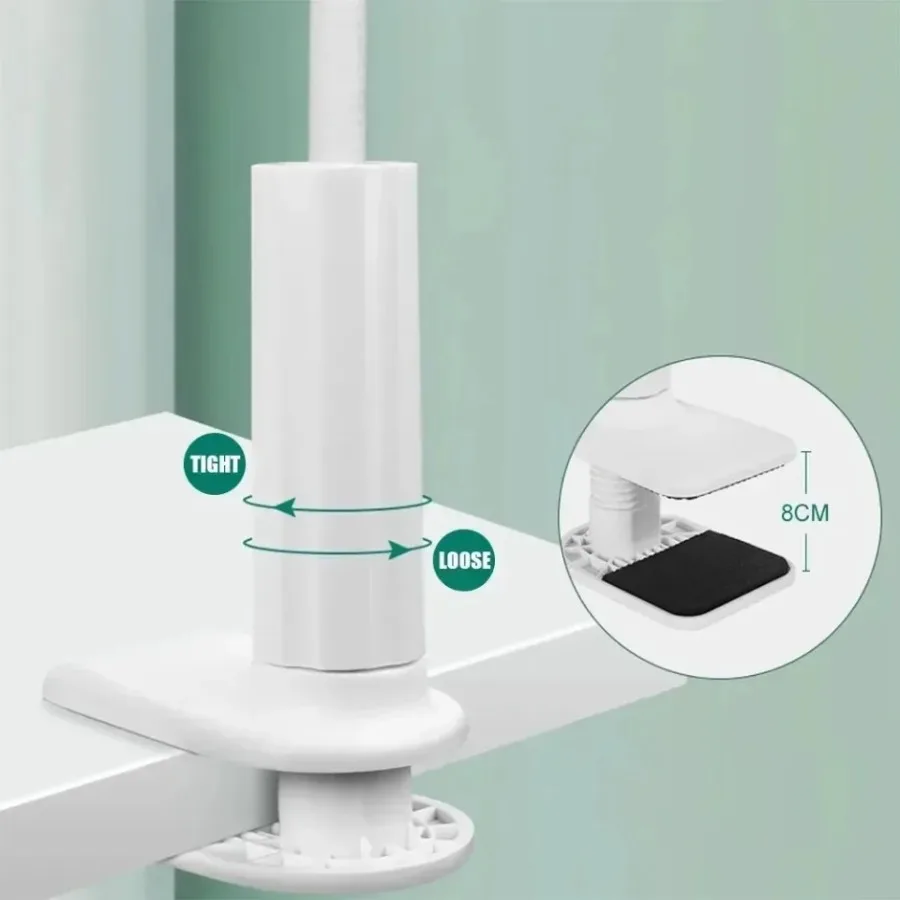 360 °   Penyangga Ponsel Putar Fleksibel Portabel untuk Meja, Dudukan Desktop untuk iPhone Samsung Xiaomi 70cm