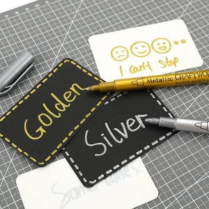 1/2 PCs Pinselstifte Metallic Gold Silber Permanent Kunstmarkierungen Bastelprakbelmalerei Schreibwarenschule Material 12 Hauptverkaufs -Cricut -Marker - №3