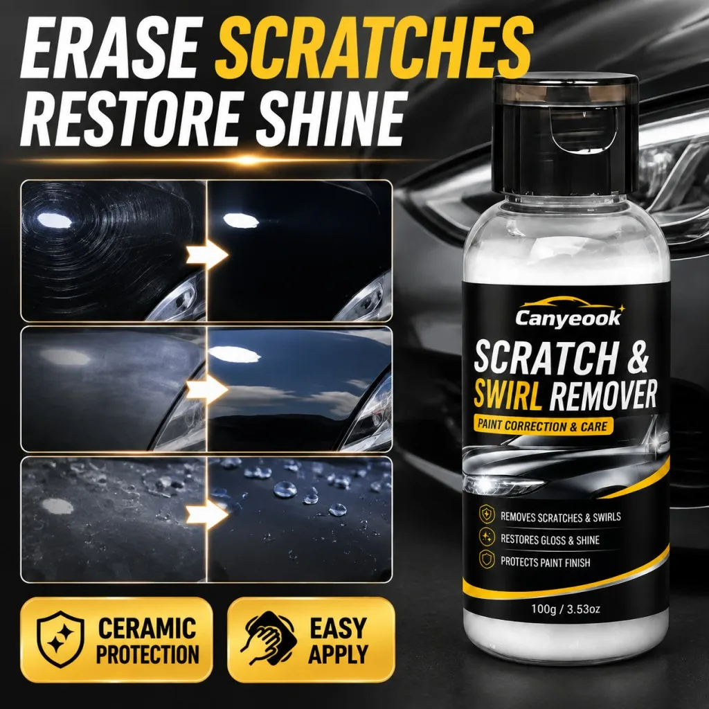 CANYEOOK Car Scratch Remover 100g Remove Swirl Marks Scratches Restore Mirror Shine Ceramic Coating for All Paint Colors