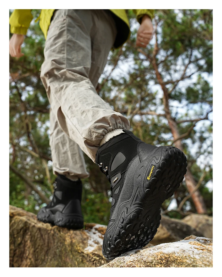 Herren-Winterstiefel, warm, kältebeständig, mit weichem Innenfutter, strapazierfähig, ideal für den Einsatz im Freien, für den täglichen Gebrauch, als Weihnachtsgeschenk. – Detail 14