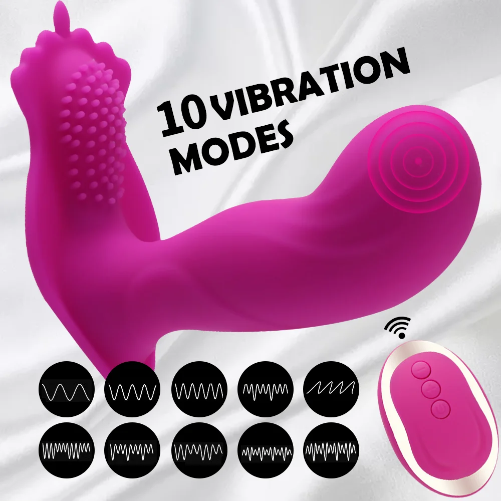 Vibrador sem fio wearable para mulheres, 10 velocidades, flertar, ovo vibratório, plugue anal, brinquedo adulto do sexo