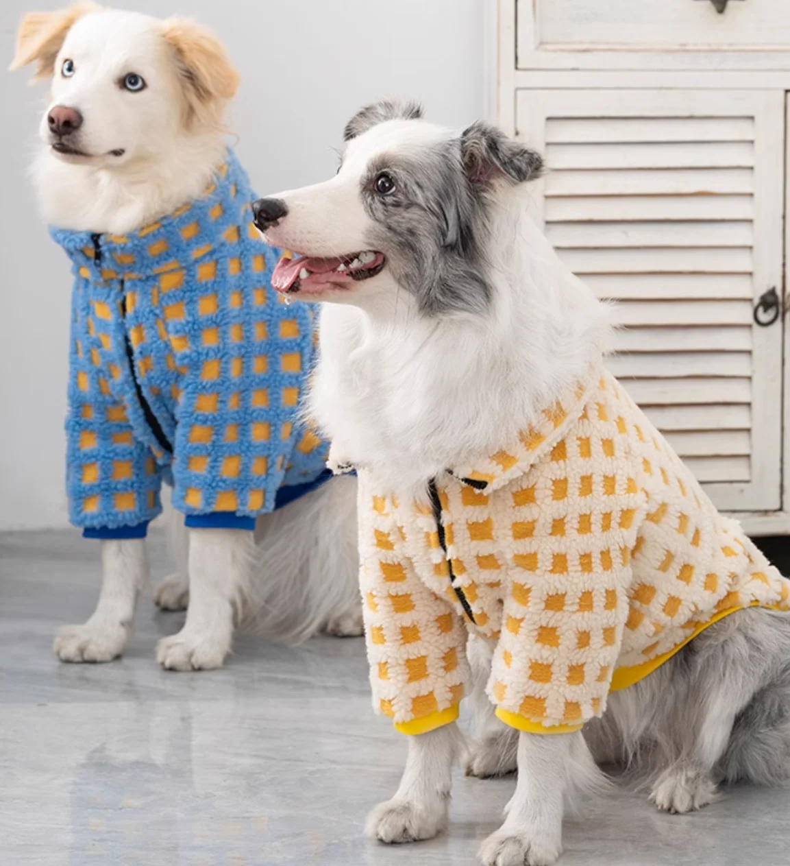 

Large Dog Lamb Cashmere Coat, Warm Plush Coat, Autumn and Winter Clothes