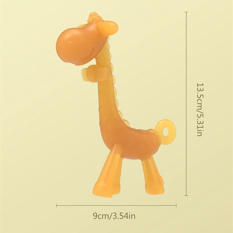 Baby Pflege Beiß spielzeug niedlichen Giraffe Form Silikon Beißring Baby Beißring Zahnen Schmerz mittel Spielzeug für Kleinkinder Neugeborene