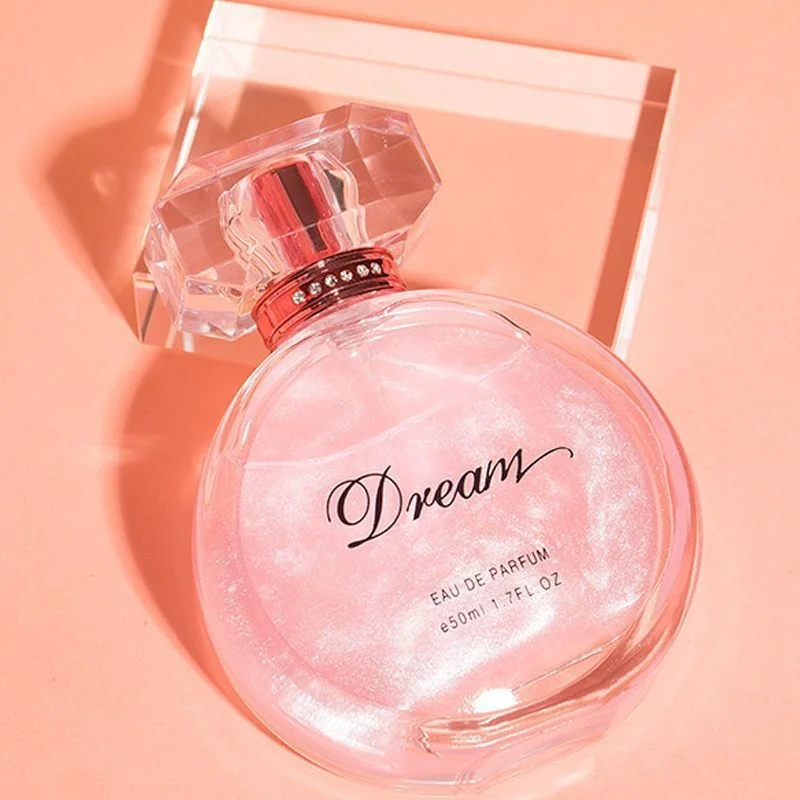 Fashion Glitter Perfume Unisex Fragrance Light Fresh Scent Long Lasting With Gold Shimmer Glitter 50ml Portable Parfum Floral