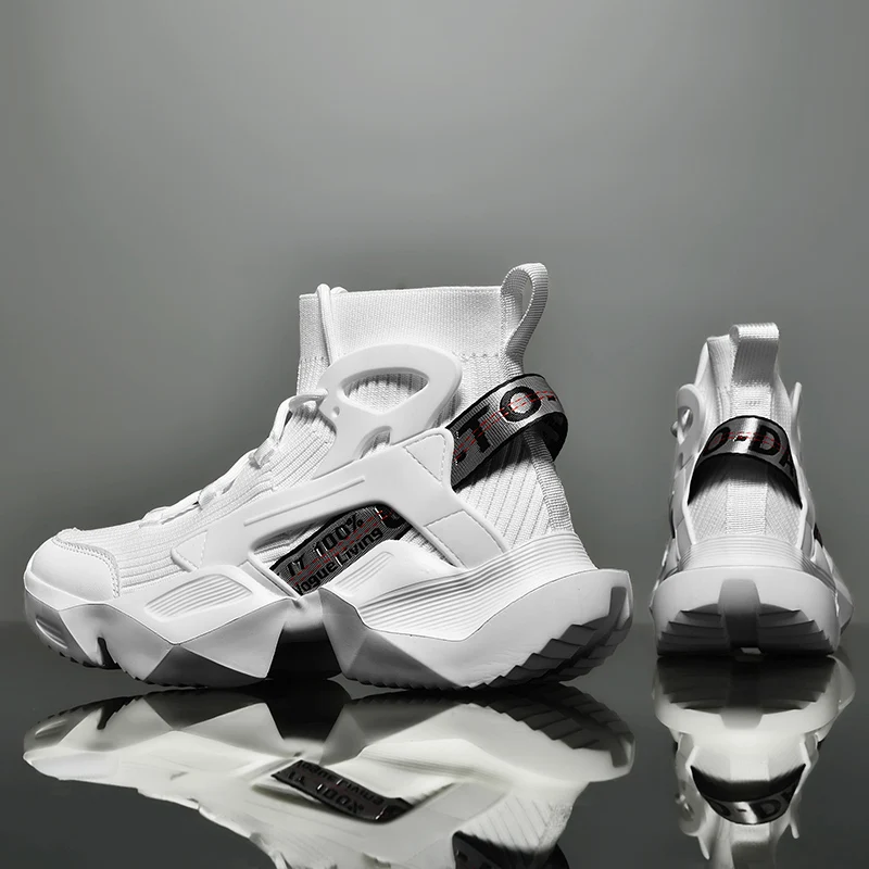 

Новые высокие мужские кроссовки, модные амортизирующие теннисные туфли, дышащие мужские кроссовки, легкие мужские повседневные спортивные прогулочные туфли