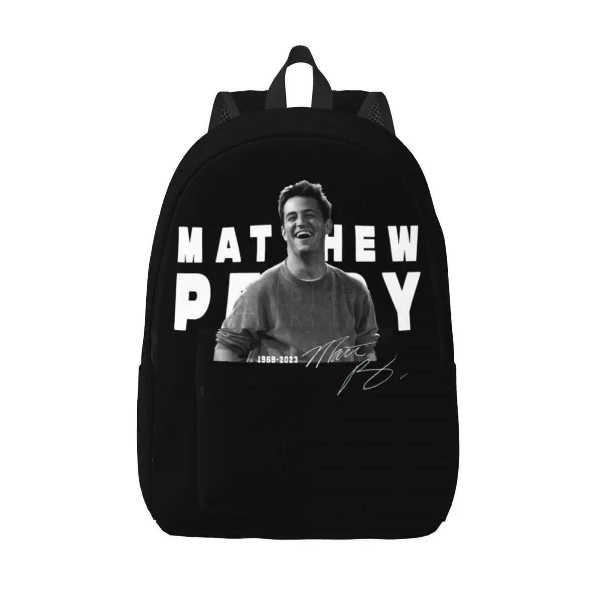 Matthew Perry 1969-2023 Backpack for Men Women Fashion High School Hiking Travel Daypack Laptop Computer Canvas Bags Gift