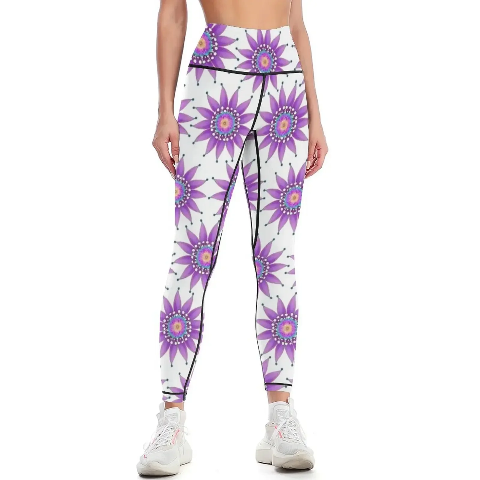 

Passion flower Leggings fitness set gym push up tights for legings for fitness sports tennis for Womens Leggings
