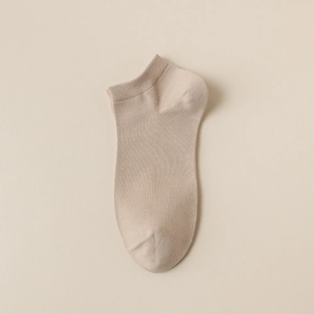 

Soft Solid Color Short Socks Breathable Thin Cotton Socks Lightweight Comfortable Boat Socks Women